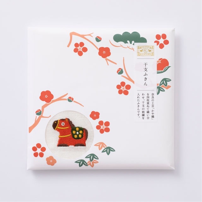 中川政七商店】干支ふきん 午/白・午/紅 | ロカルコストア
