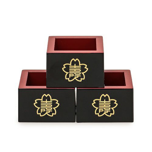新品　未使用　出羽三山神社　クリスタル天狗盃　2個セット 岸本吉二商店（きしもときちじしょうてん）】ミニ鏡開きセット