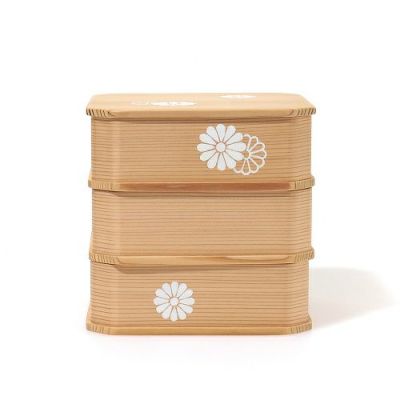 【博多曲物 玉樹（はかたまげもの たまき）】三段重 白菊/福岡県