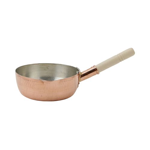 【新品・未使用】銅_18cm 丸新銅器 雪平鍋 純銅 18cm 内側錫引き無 Amazon｜銅 打出 片口雪平鍋(内面錫引無)18cm｜雪平鍋