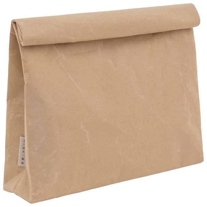 値下げ）イロセ 紙袋風クラッチバッグ シワ加工 和服にも - バッグ