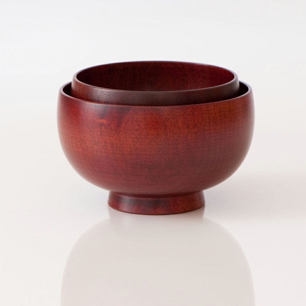 白鷺木工】しらさぎ椀S ナチュラル桜/漆赤/漆茶 | ロカルコストア