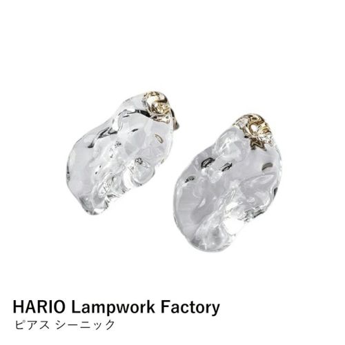 HARIO Lampwork Factory】HAPR-HP-P-K10 ピアス フープパール K10